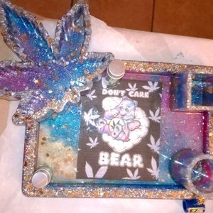 New Custom Don't Care Bear Rolling Tray